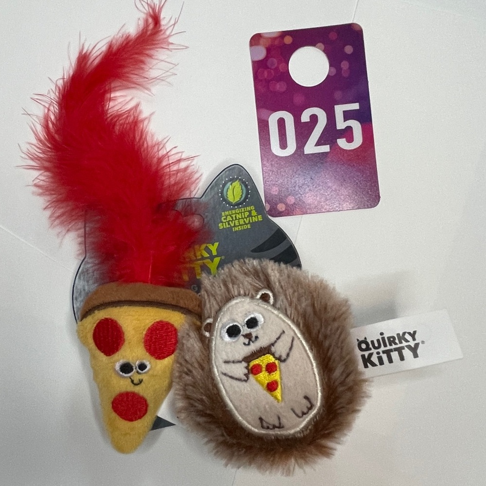 Pizza and Hedgehog 2 Piece Toy Set - Cat Nip